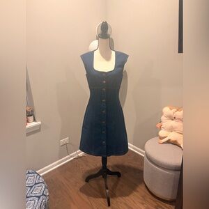 ✨Madewell✨(NWT) Indigo Button-Front Midi Dress Size 4✨